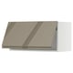 Modern kitchen cabinet: METOD, high gloss dark grey-brown, sleek design, angled top, durable materials.