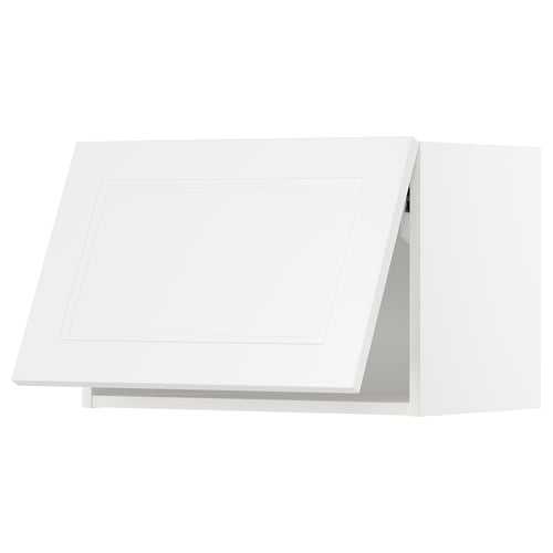 METOD white kitchen cabinet, modern simple design with flat panels, sturdy fiberboard.