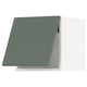 A modern kitchen cabinet in grey-green, part of ikeas METOD system. It a sleek design with a flat surface and clean lines.