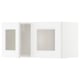 White wall cabinet, rectangular with glass door, part of ikea METOD kitchen system.