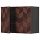 Modern wooden cabinet, METOD, brown, square-shaped, herringbone pattern.