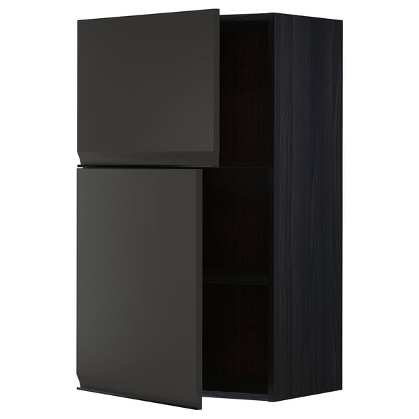 Black matte kitchen cabinet