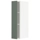 METOD kitchen unit in grey-green with two shelves, tall and rectangular.
