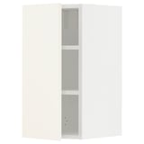White METOD kitchen cabinet with 3 shelves, minimalist design.