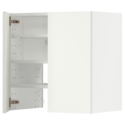 Ikea METOD white kitchen cabinet with shelves.