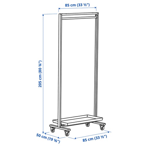Illustration with measurements for the product: MITTZON.