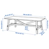 Illustration with measurements for the product: MÖCKELBY.