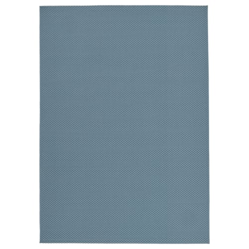 MORUM: blue rectangular outdoor/indoor rug, woven polypropylene.