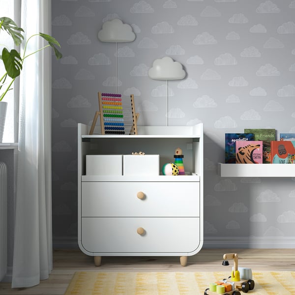 MYLLRA changing table with drawers, white IKEA Ireland