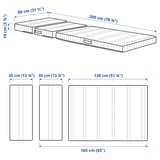 Illustration with measurements for the product: NATTSMYG.