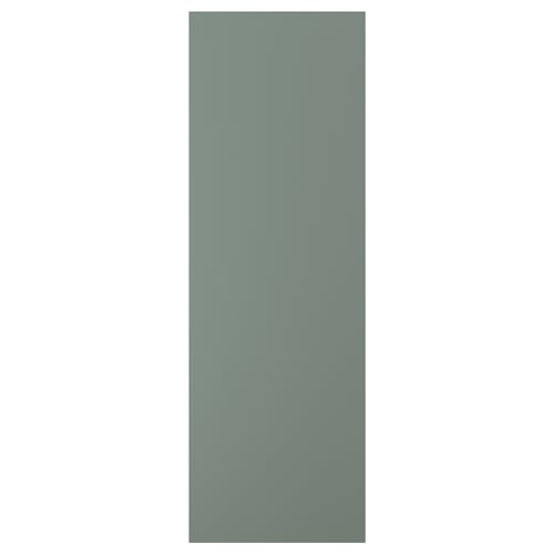 A NICKEBO cabinet door in grey-green with a smooth, rectangular shape and modern design.