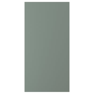 NICKEBO grey-green rectangular panel, smooth foil, straight lines, simple modern design.