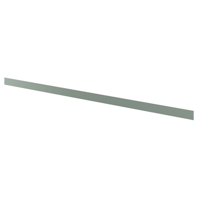 Grey-green kitchen plinth, rectangular, smooth.