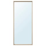 NISSEDAL mirror, light brown frame, rectangular shape, simple design.