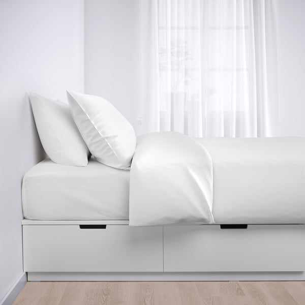 Nordli Bed Frame With Storage White 90x200 Cm Ikea Ireland