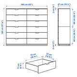 Illustration with measurements for the product: NORDLI.