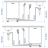 Illustration with measurements for the product: ÖSTVEDA.