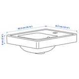 Illustration with measurements for the product: ORRSJÖN.