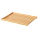 Option: OSTBIT, bamboo tray, natural color, rectangular shape, smooth design.