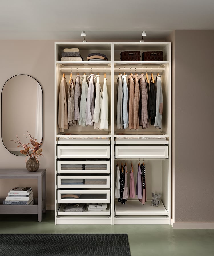 PAX 2 wardrobe frames, white, 200x58x201 cm IKEA Ireland