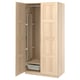 PAX / BERGSBO Wardrobe combination, white stained oak/white stained oak, 100x60x201 cm