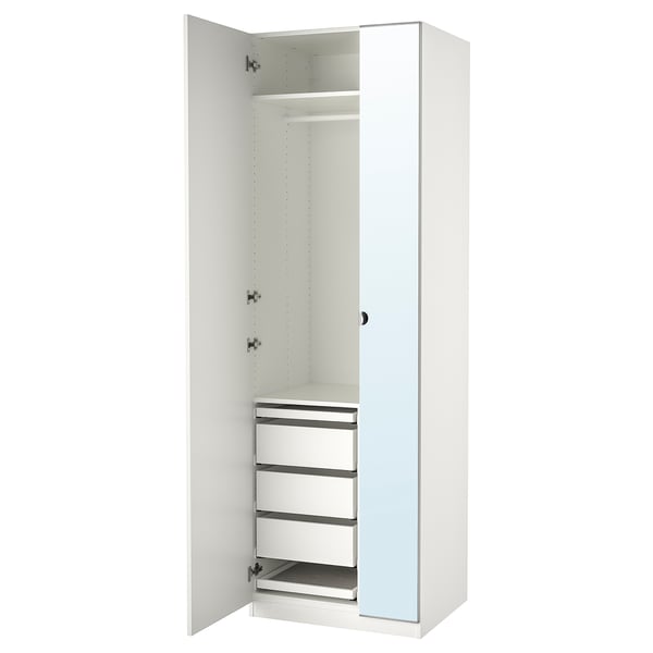 PAX / FORSAND/VIKEDAL Wardrobe combination white, mirror glass IKEA