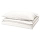 White PILTANDVINGE bedsheet set, smooth polyester-viscose, rectangular, plain design.