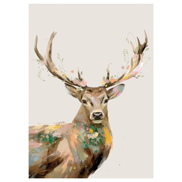 PJÄTTERYD Picture, deer in pastels, 50x70 cm IKEA Ireland