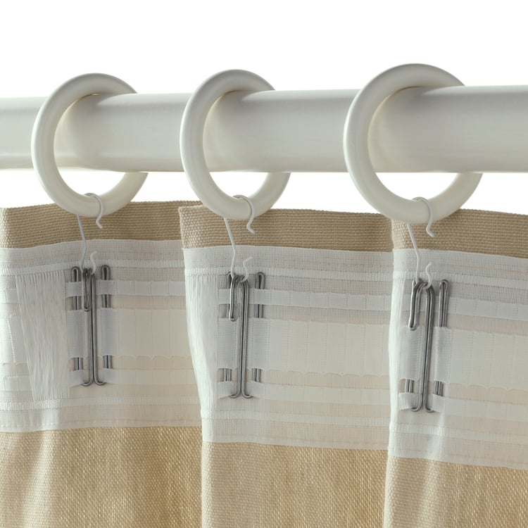 PORTION Curtain ring with clip and hook, white stained IKEA Ireland