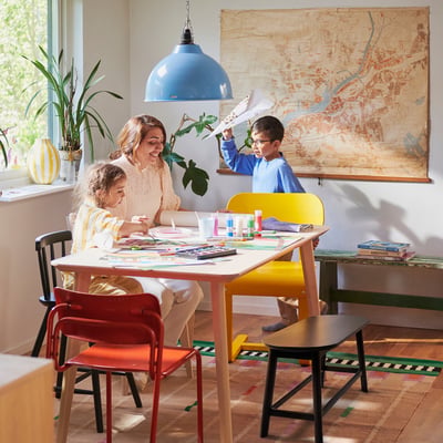 RÄVSTEN Bench, black, 93 cm