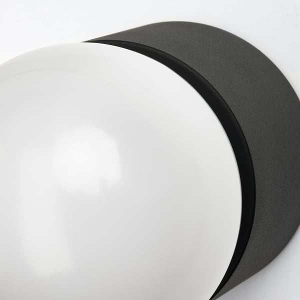 RAKSTA LED ceiling/wall lamp, black, 15x9.5 cm IKEA Ireland