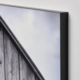 Black and white framed photo print, high quality materials visible.