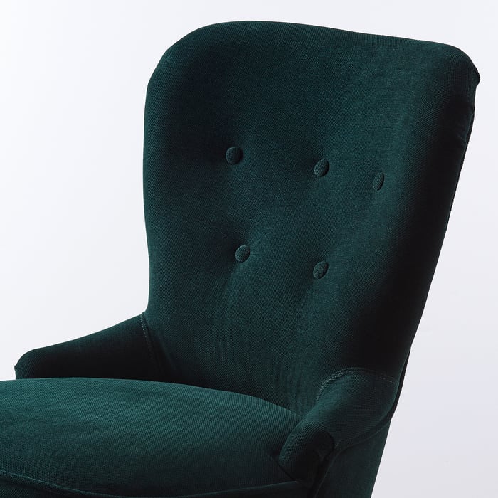 REMSTA armchair, Tallmyra chenille, dark green IKEA Ireland