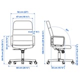 Illustration with measurements for the product: RENBERGET.