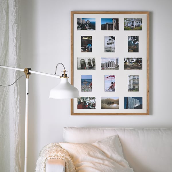 RIBBA Frame for 15 pictures, oak effect, 60x80 cm IKEA Ireland