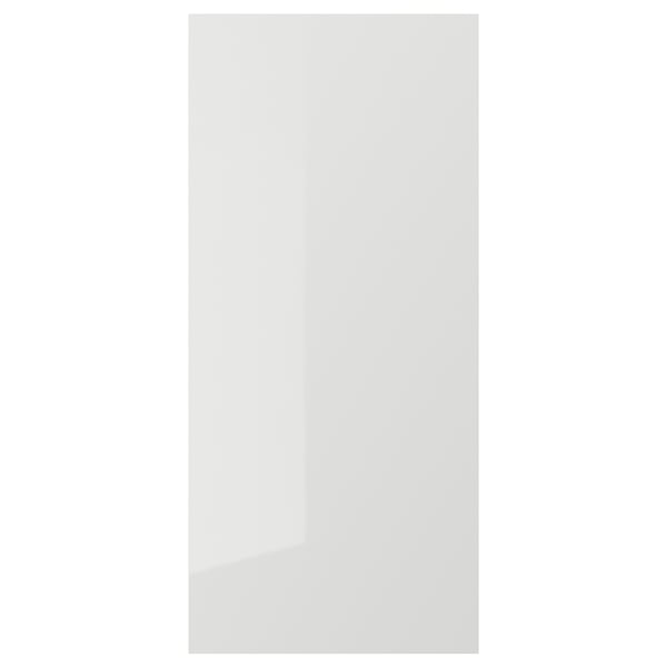 White glossy kitchen cabinet door from RINGHULT series made of particleboard, sleek and rectangular with easy-clean surface.