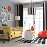 RINGSTA / HAVSDJUP Pendant lamp, black/white, 42 cm