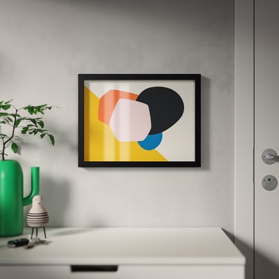 Black RÖDALM picture frame with square design and modern style.