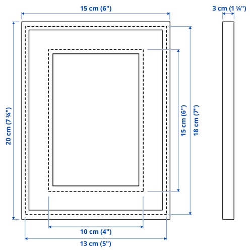 Illustration with measurements for the product: RÖDALM.