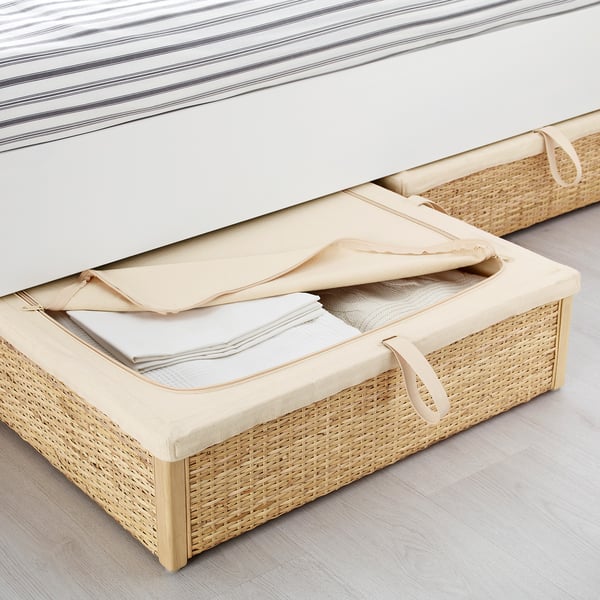 RÖMSKOG Bed storage box, rattan, 65x70 cm IKEA
