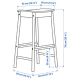 Illustration with measurements for the product: RÖNNINGE.