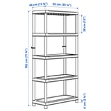 Illustration with measurements for the product: RUNMARÖ.