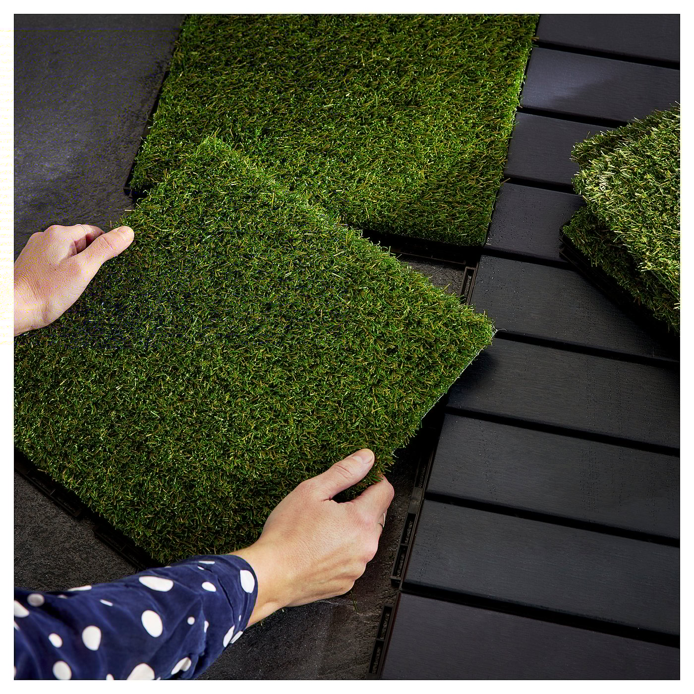 RUNNEN garden decking tiles, artificial grass IKEA Ireland