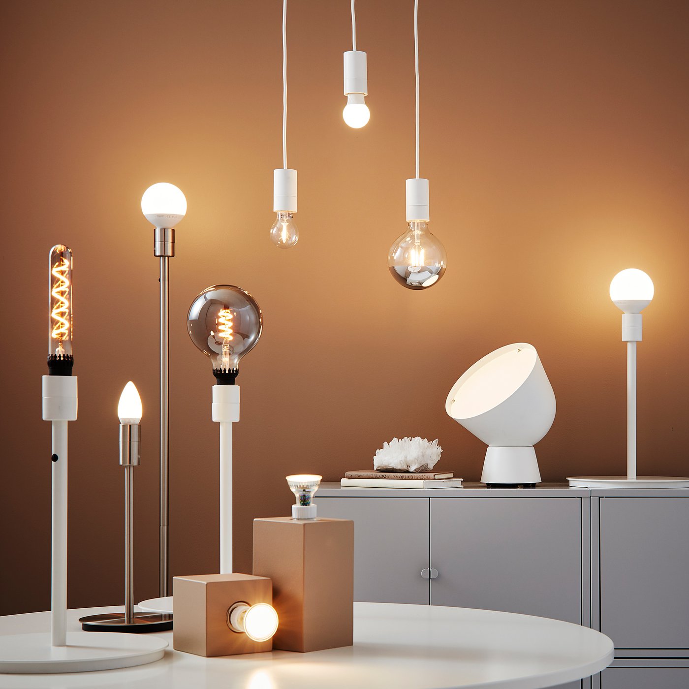 Ryet Led Bulb E27 1055 Lumen Globe Opal White Ikea