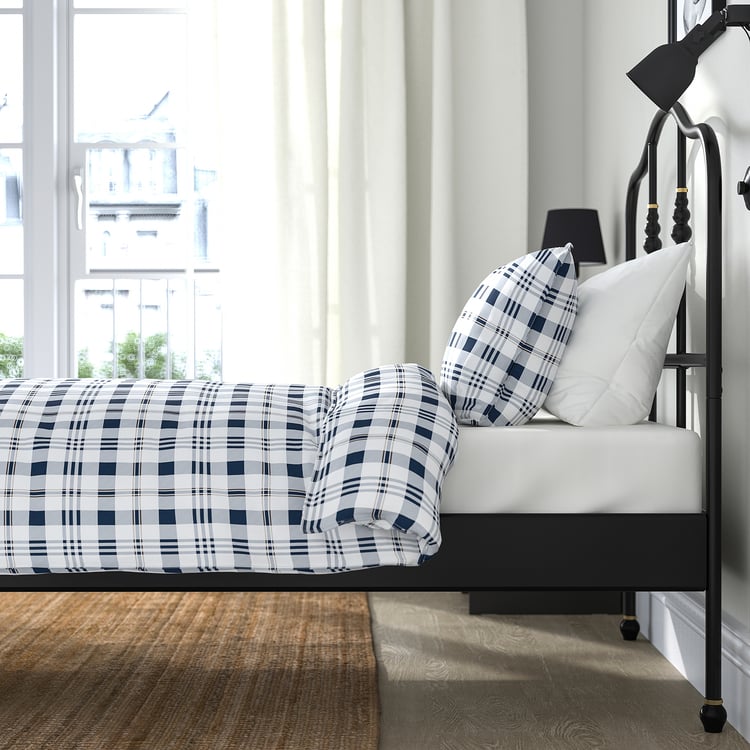 SAGSTUA bed frame, black/Lönset, Standard Single IKEA Ireland