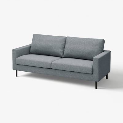 Grey SALTSJÖBADEN sofa, modern minimalist design, cushioned, wooden legs.