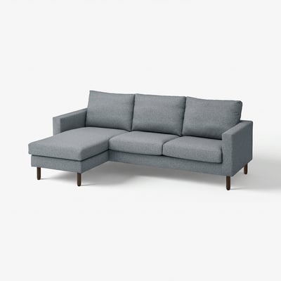 SALTSJÖBADEN 3-seat sofa with chaise longue, Gunnared medium grey