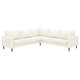 SALTSJÖBADEN cream l-shaped sofa, modern minimalist design, soft cushions, black legs.