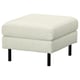 SALTSJÖBADEN footstool: light grey, upholstered, square, black legs.
