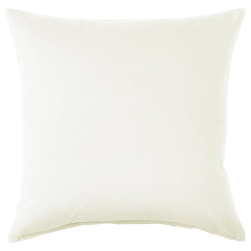 SANELA cream velvet cushion cover, square, zipper closure